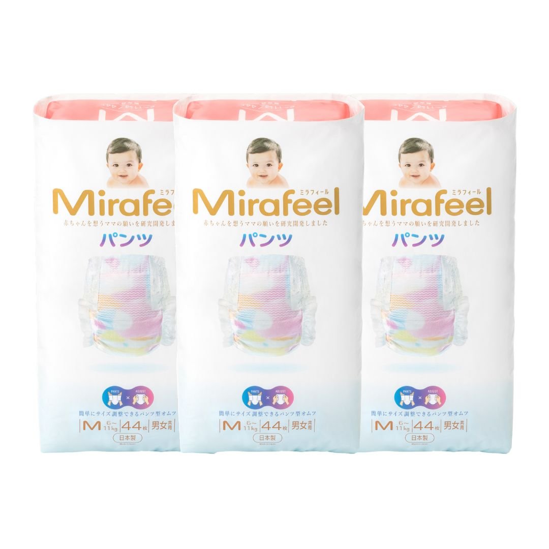 通常購入 紙おむつ Mサイズ 1箱（132枚 / 3袋×44枚） - Mirafeel